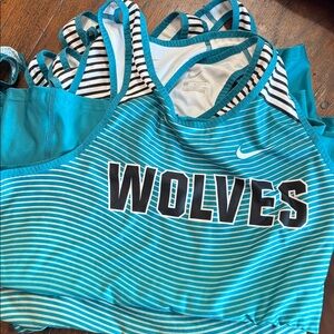 Lot of 13 Nike teal and Black track jersey various sizes